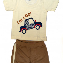 Cream color T-shirt and short